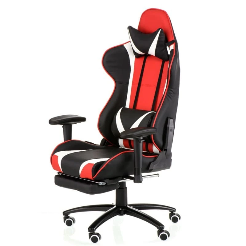 Крісло комп'ютерне (геймерське) Special4You ExtremeRace black/red/white з підставкою для ніг