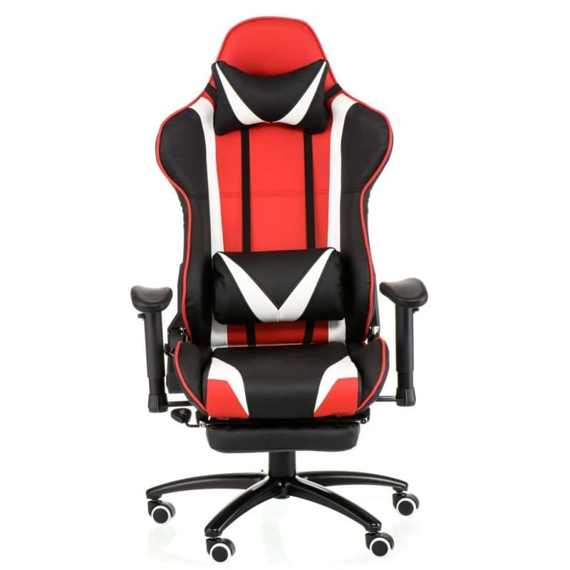 Крісло комп'ютерне (геймерське) Special4You ExtremeRace black/red/white з підставкою для ніг