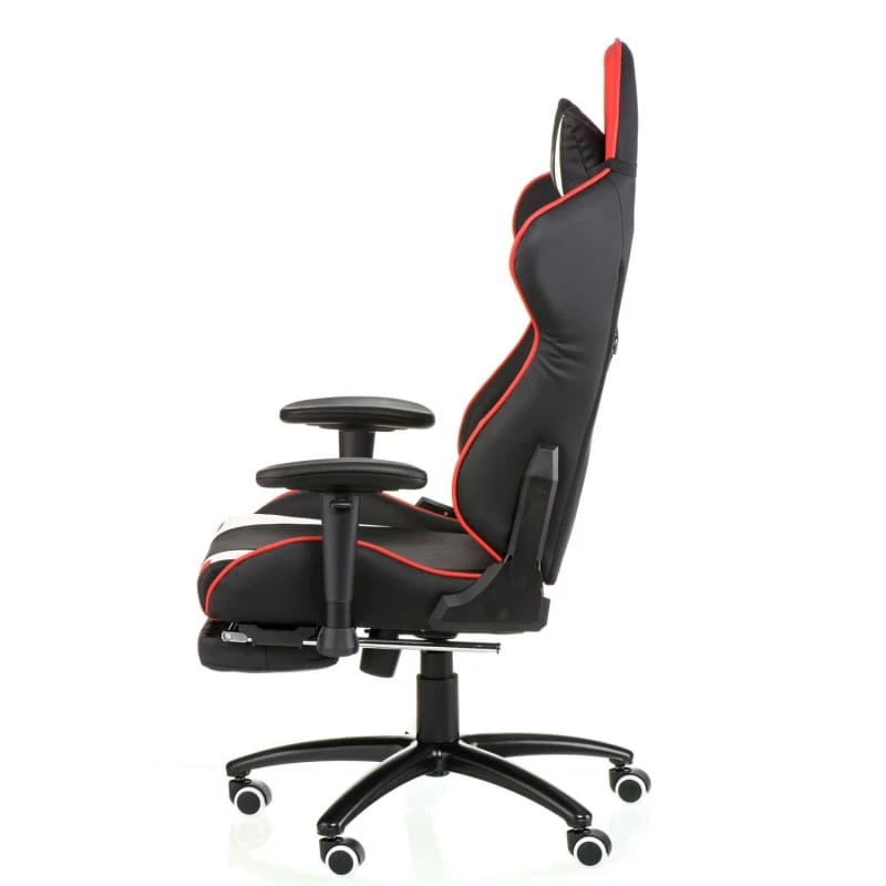 Крісло комп'ютерне (геймерське) Special4You ExtremeRace black/red/white з підставкою для ніг