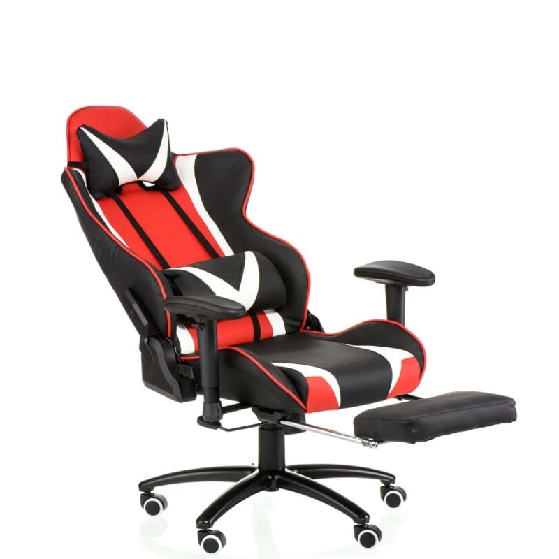 Крісло комп'ютерне (геймерське) Special4You ExtremeRace black/red/white з підставкою для ніг