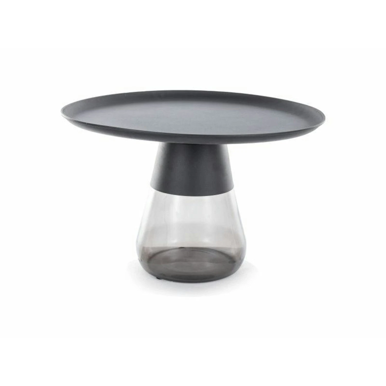 Стіл журнальний Signal Tiffany B чорний/чорний d70хh43 (метал/скло)