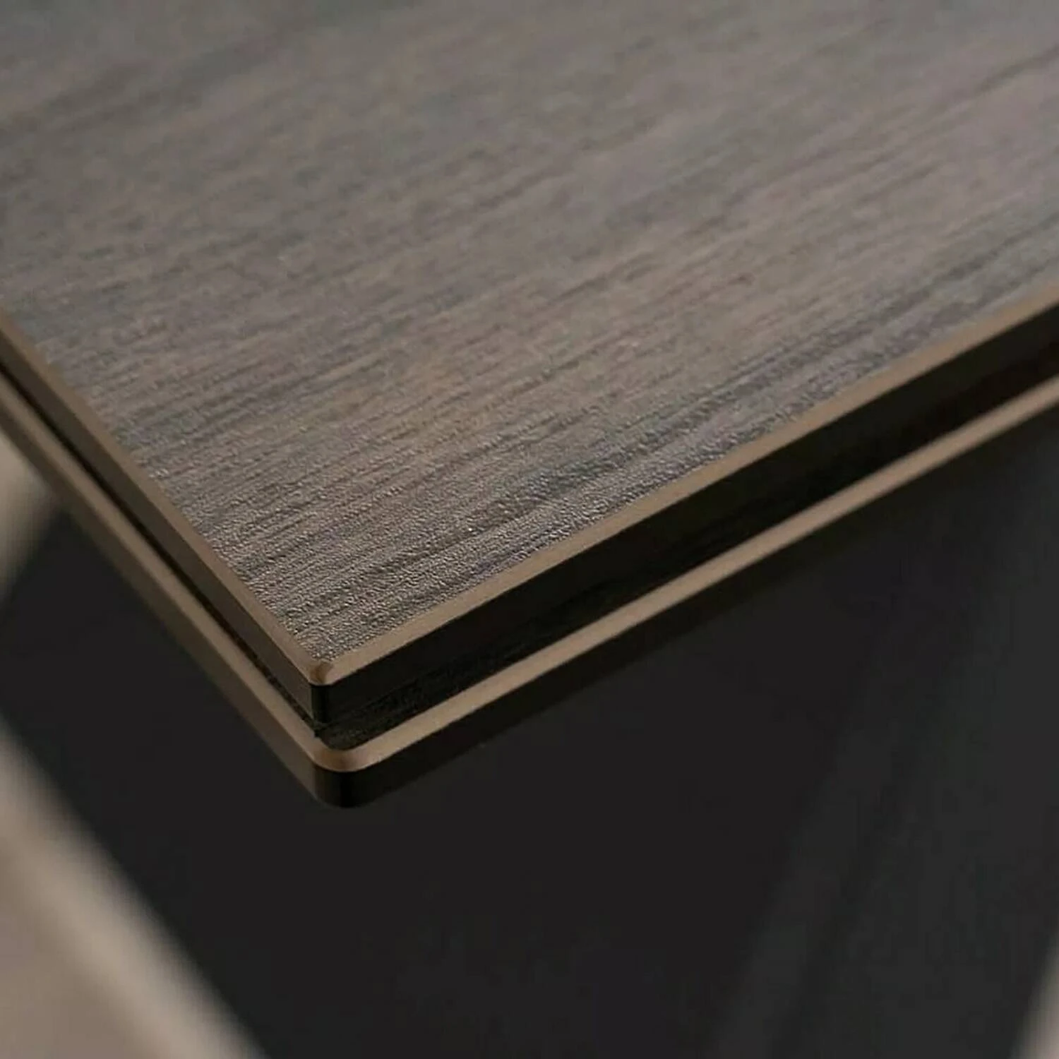 Стіл обідній розкладний Signal Westin Ceramic 160-240x90x77 коричневий ефект дерева/чорний матовий