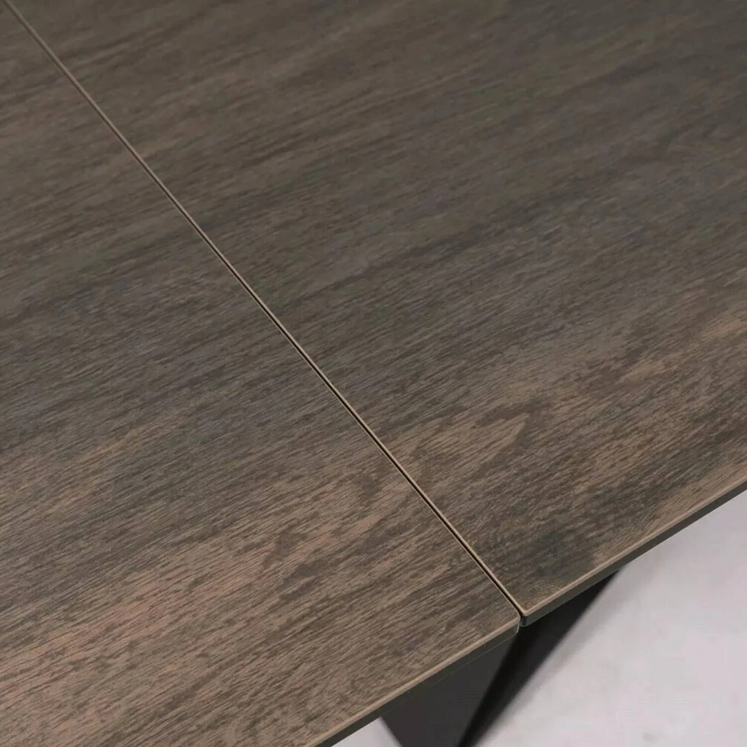 Стіл обідній розкладний Signal Westin Ceramic 160-240x90x77 коричневий ефект дерева/чорний матовий