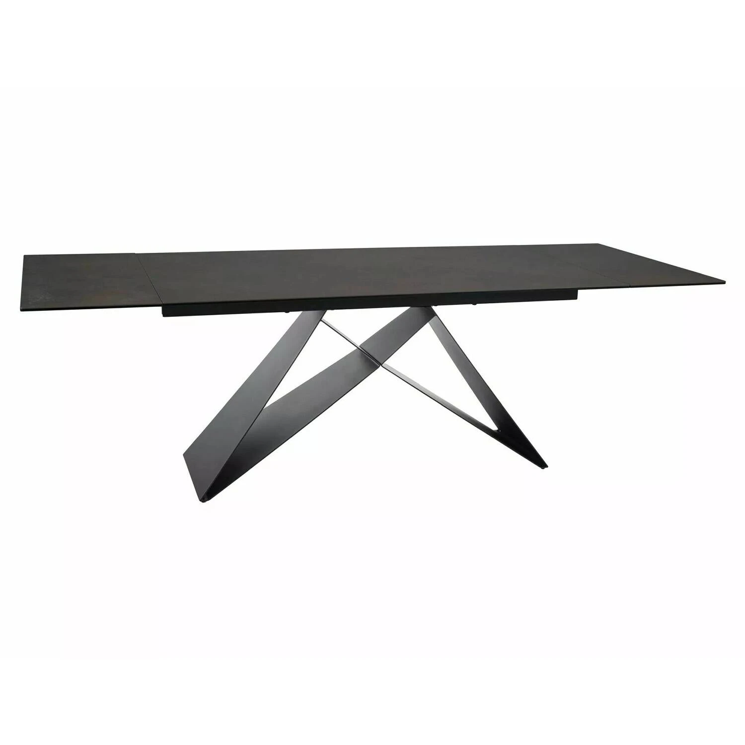 Стіл обідній розкладний Signal Westin Ceramic 160-240x90x77 коричневий ossido bruno/чорний матовий