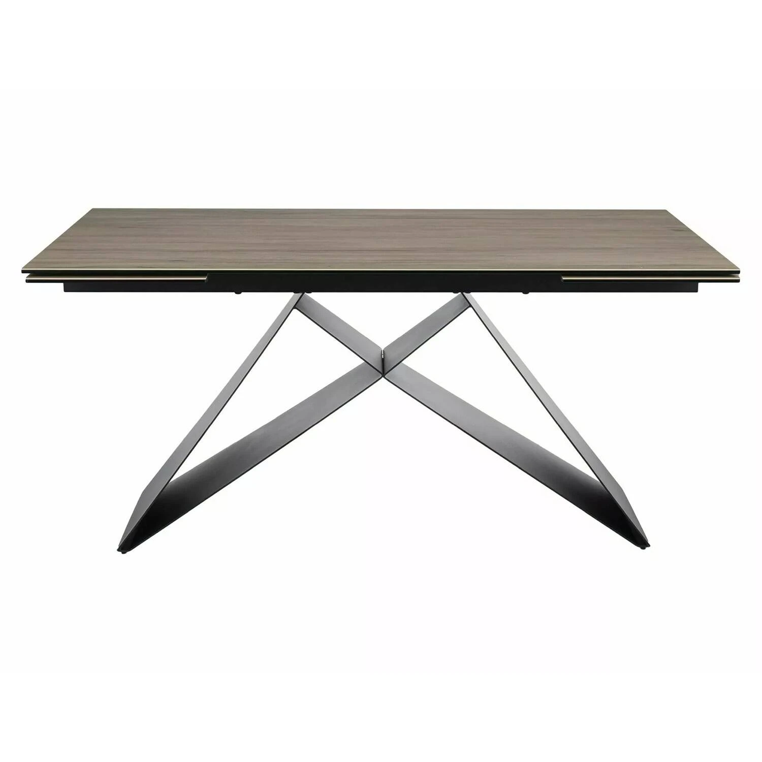 Стіл обідній розкладний Signal Westin Ceramic 160-240x90x77 світло-коричневий sabbia/чорний матовий