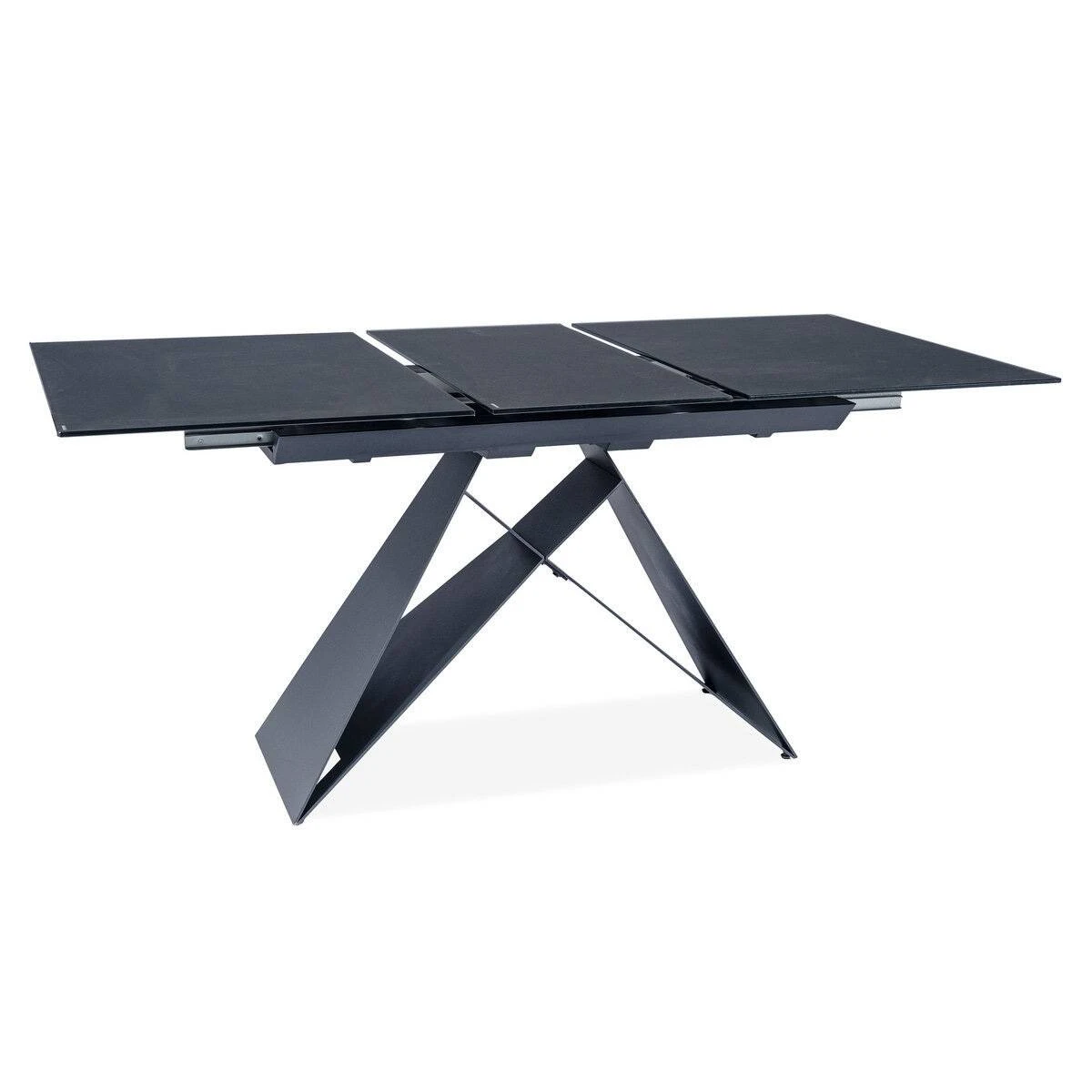 Стіл обідній розкладний Signal Westin SG 120-160x80x76 чорний/чорний матовий