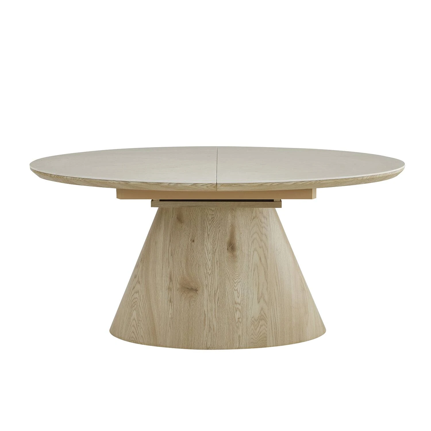Стіл обідній розкладний Bjorn Clement-B 160-200х90х76 Beige Stone matt + wood