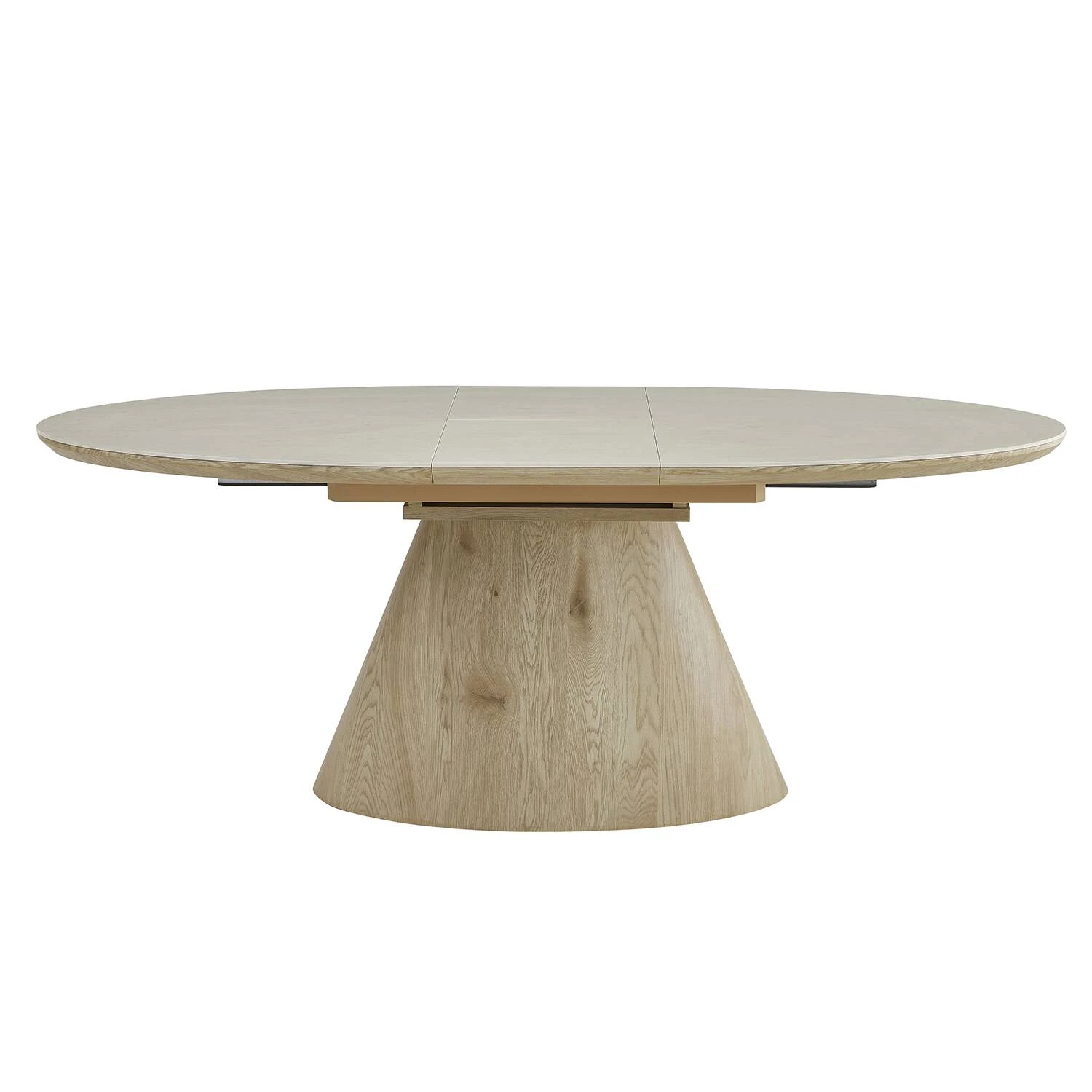 Стіл обідній розкладний Bjorn Clement-B 160-200х90х76 Beige Stone matt + wood