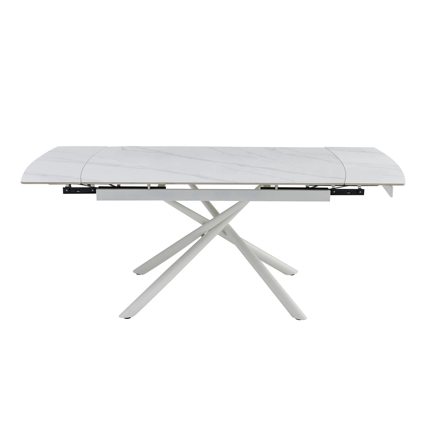 Стіл обідній розкладний Bjorn Philip 140-200х90х76 Snow white matt (white leg)