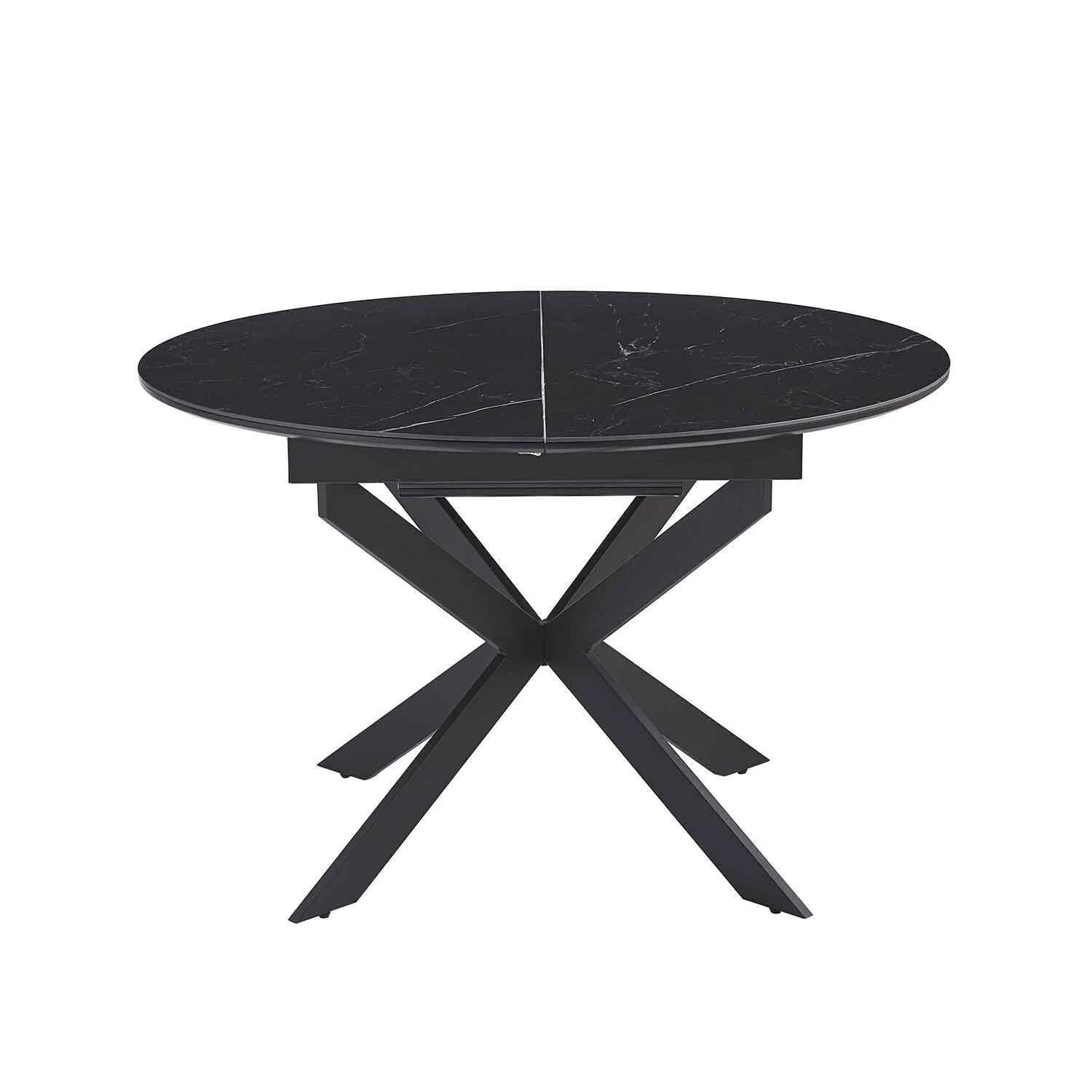 Стіл обідній розкладний Bjorn Atlas 120-160х120х76 Shks black Matt