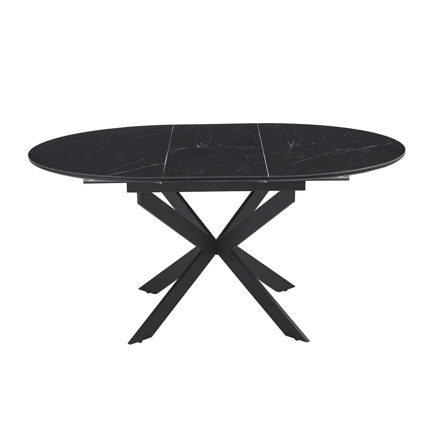 Стіл обідній розкладний Bjorn Atlas 120-160х120х76 Shks black Matt