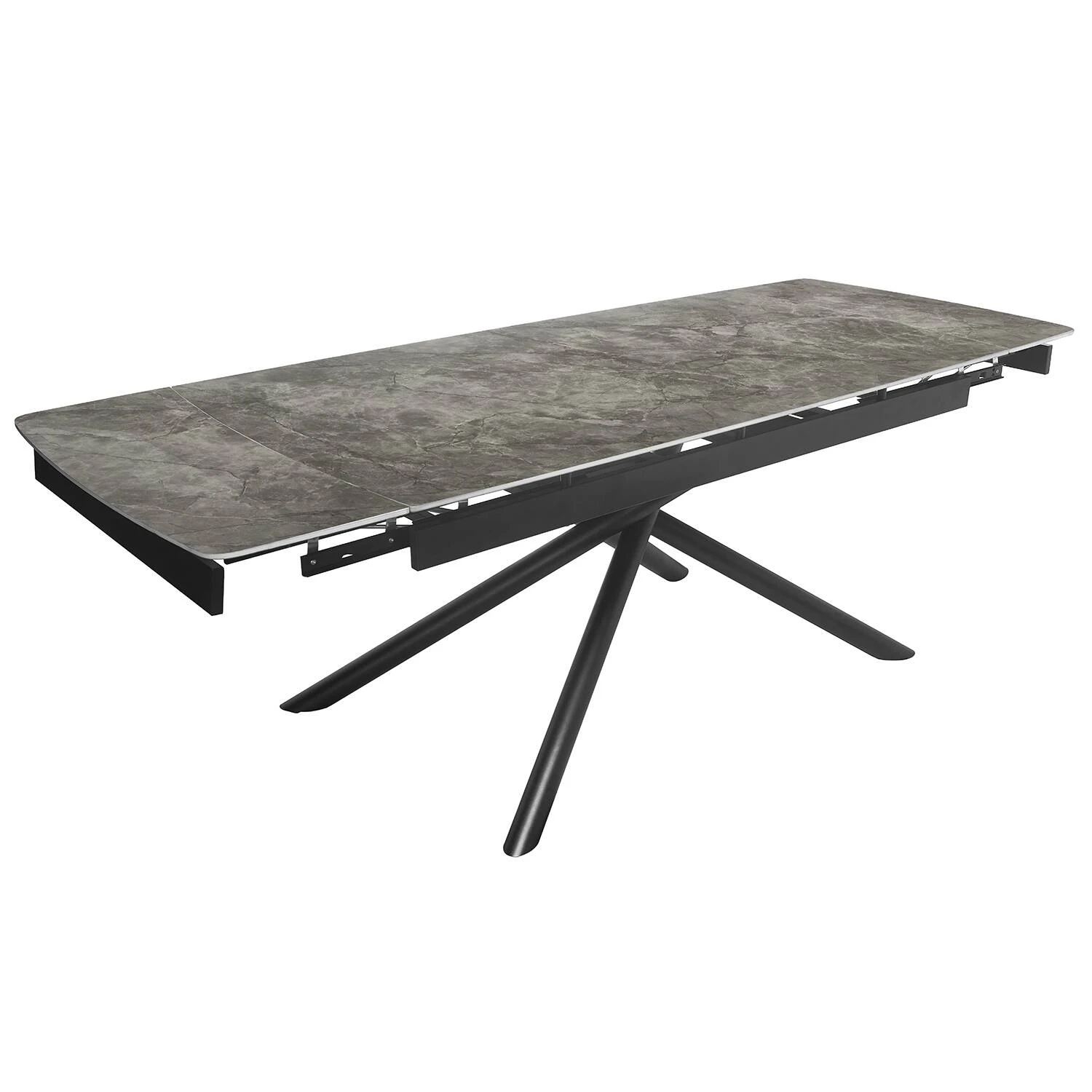Стіл обідній розкладний Bjorn Philip 160-220х90х75 Baolai Grey Glossy