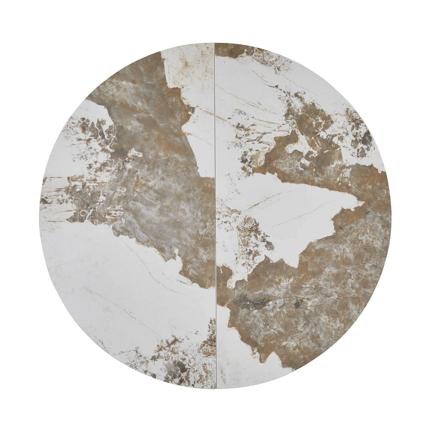 Стіл обідній розкладний Bjorn Atlas 120-160х120х76 Beige Pandora Glossy (Sahara leg)