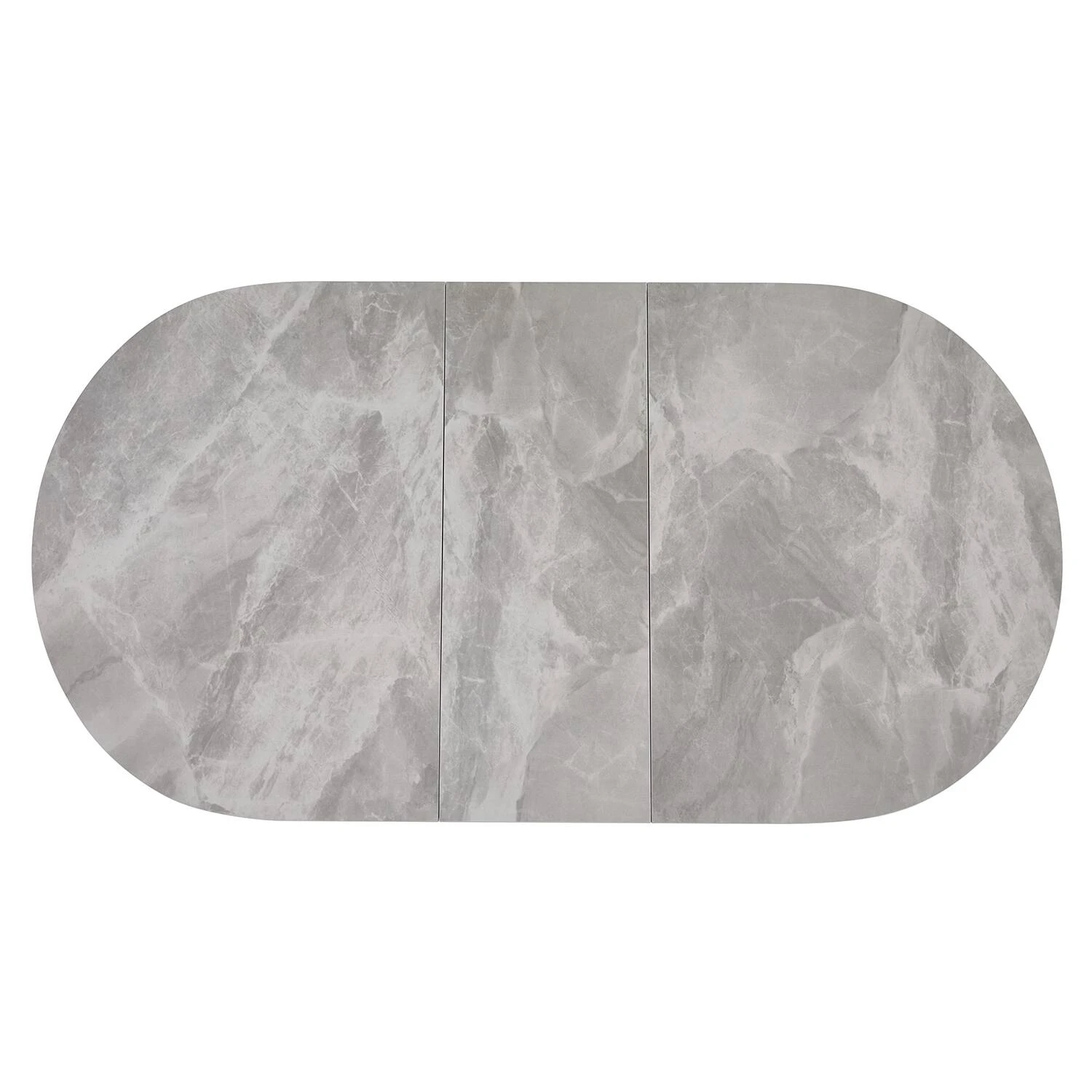 Стіл обідній розкладний Bjorn Askold Ellipse 120-150x80x76 Bonnie Grey Glossy