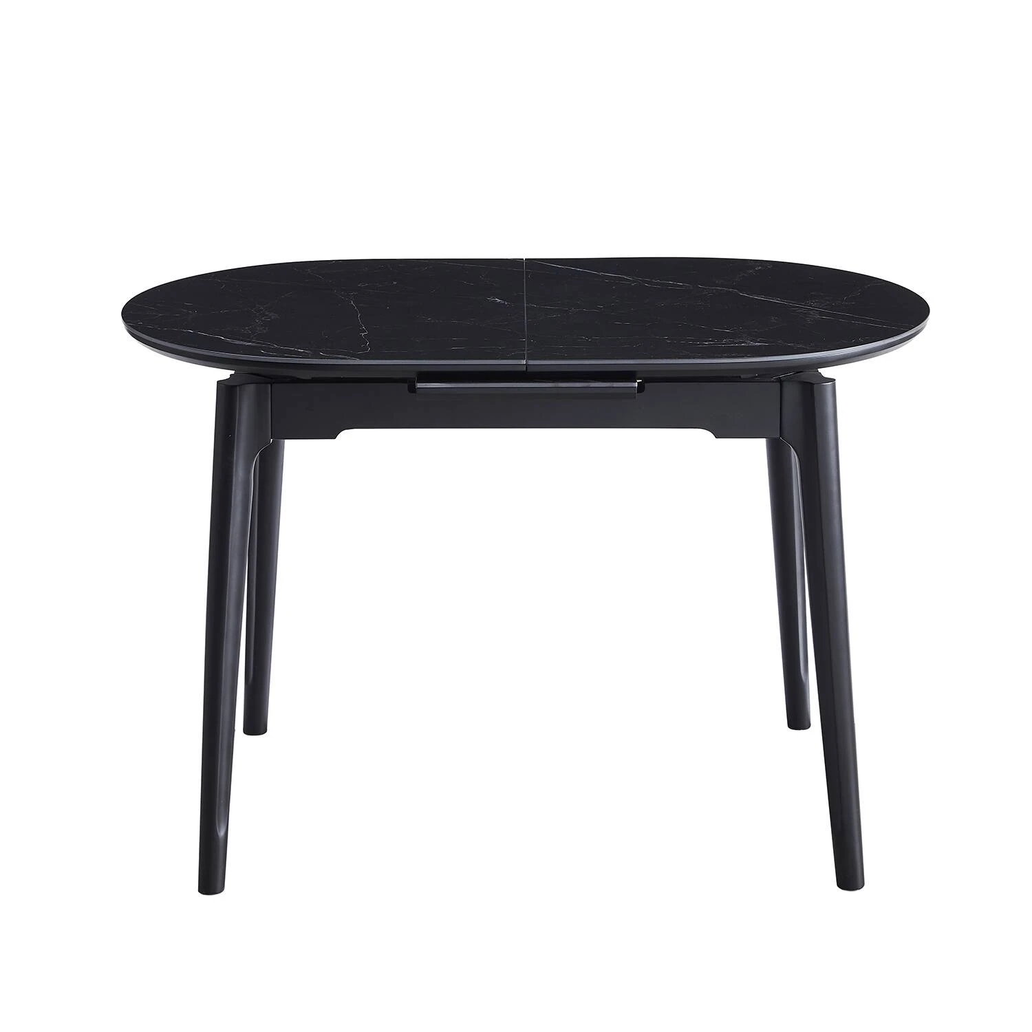 Стіл обідній розкладний Bjorn Askold Ellipse 120-150x80x76 Shks Black Matt