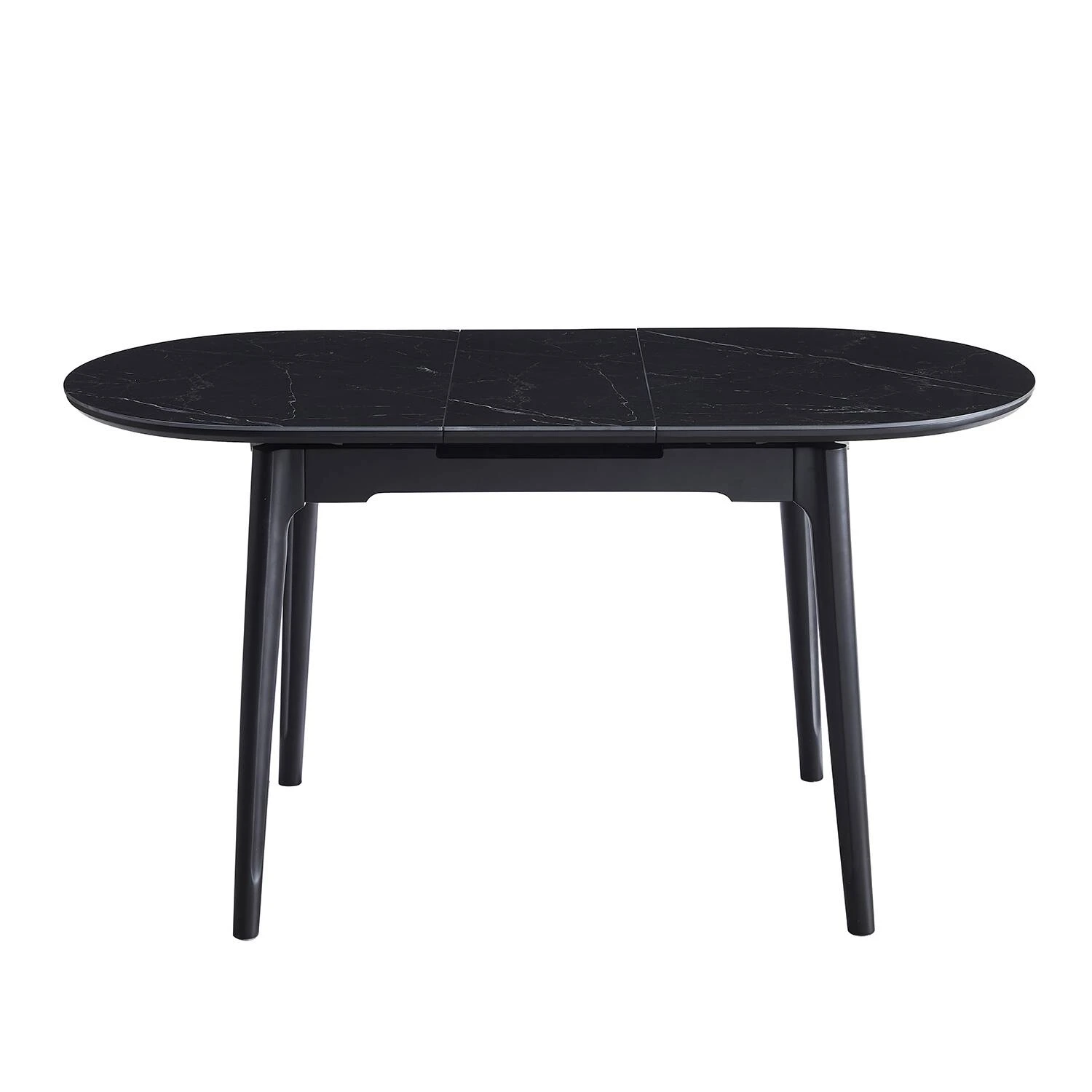 Стіл обідній розкладний Bjorn Askold Ellipse 120-150x80x76 Shks Black Matt