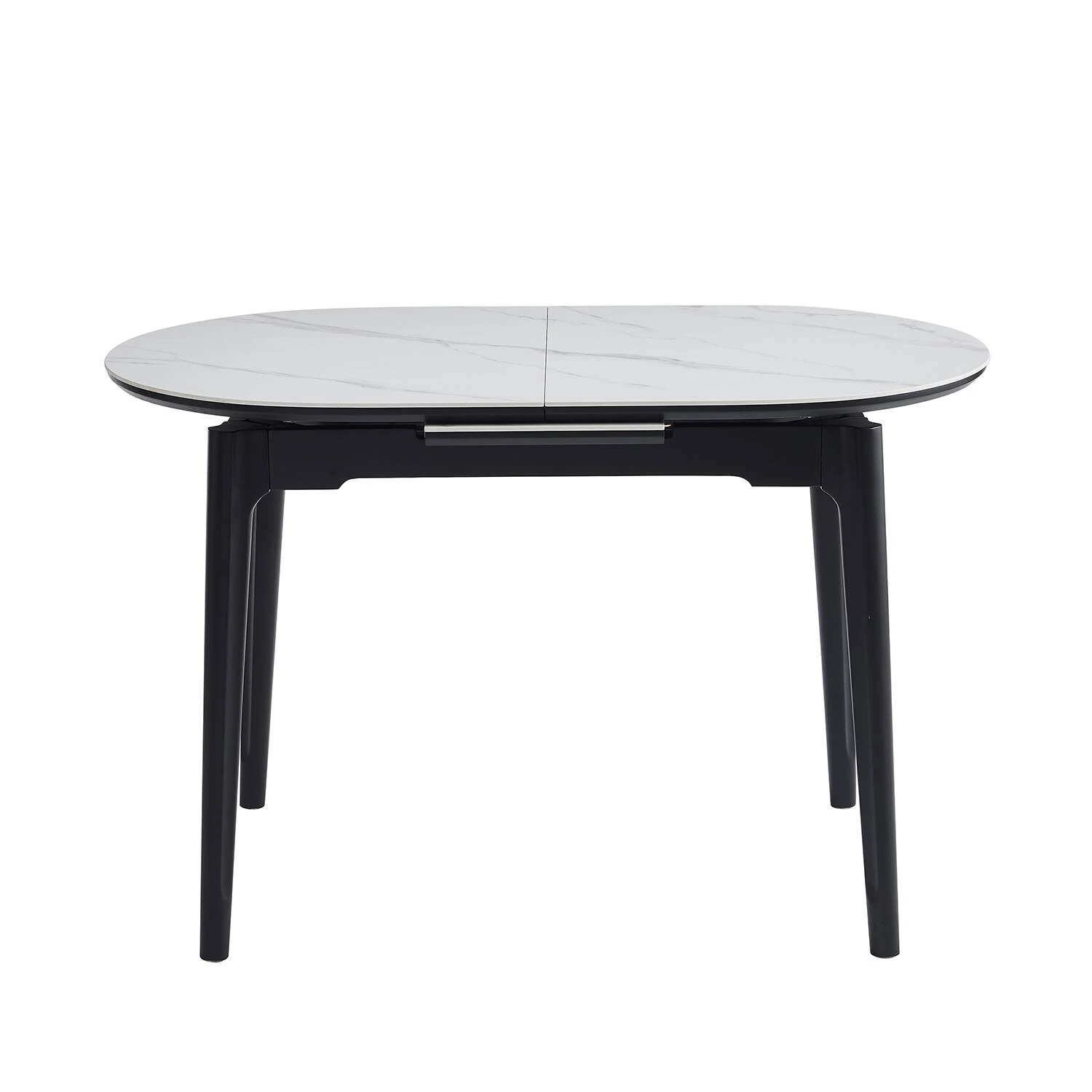 Стіл обідній розкладний Bjorn Askold Ellipse 120-150x80x76 Snow White Matt