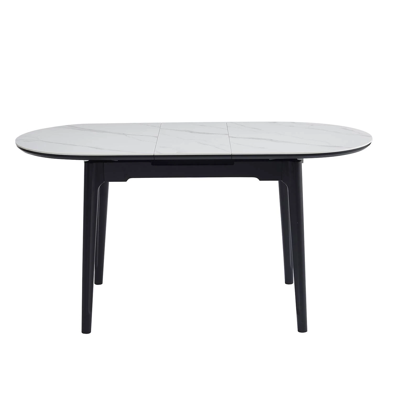 Стіл обідній розкладний Bjorn Askold Ellipse 120-150x80x76 Snow White Matt