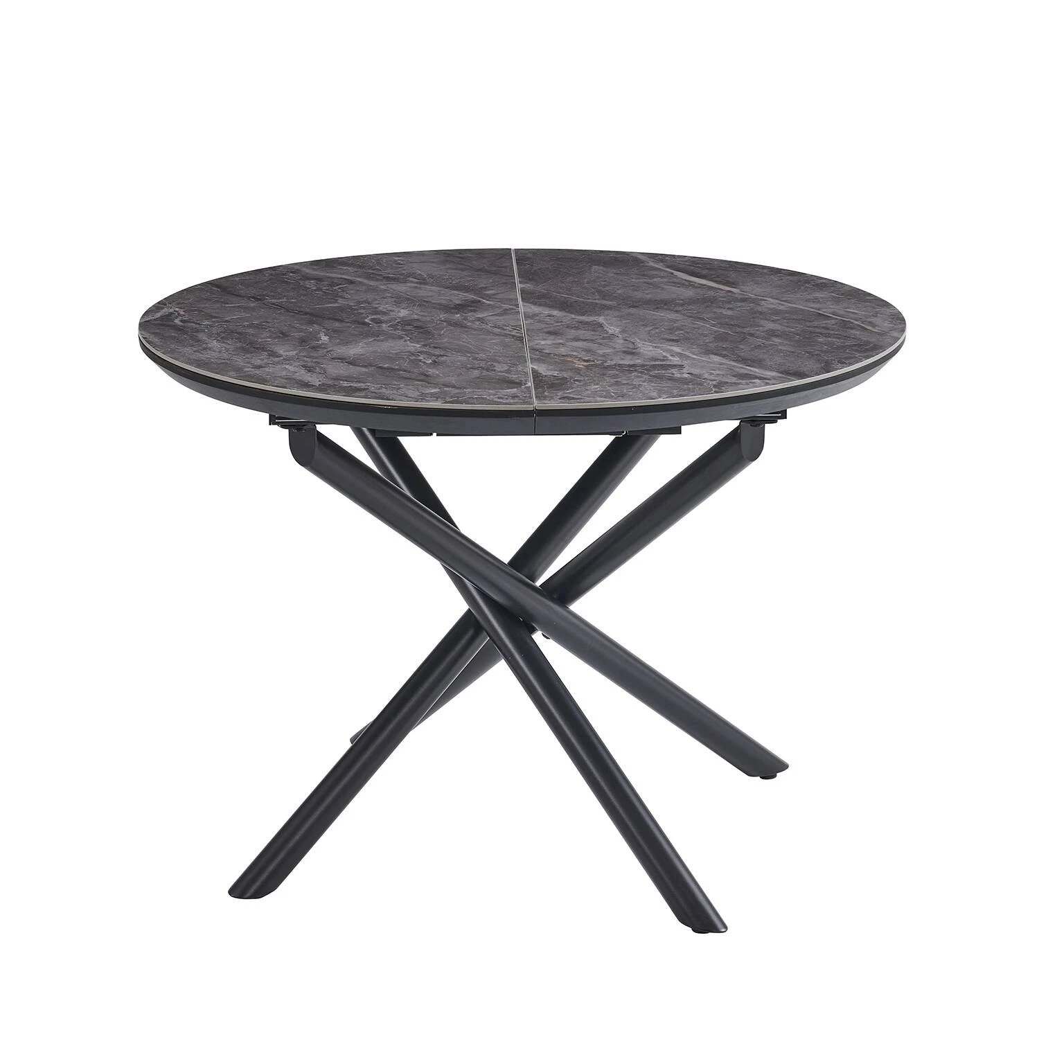 Стіл обідній розкладний Bjorn Lunar R 105-145х105х75 Bonnie Grey Glossy