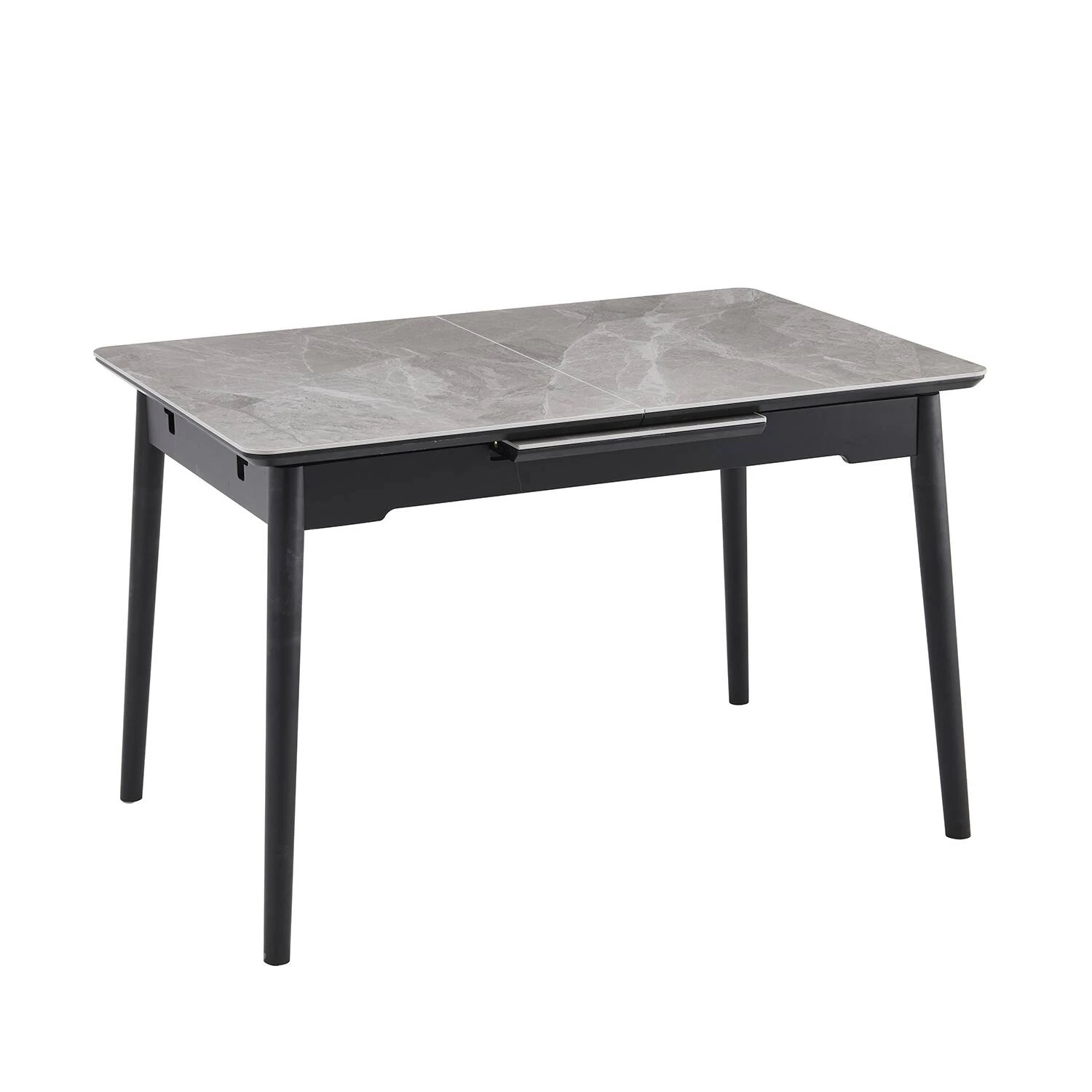 Стіл обідній розкладний Bjorn Torino 120-160x80x76 Italy Grey Glossy