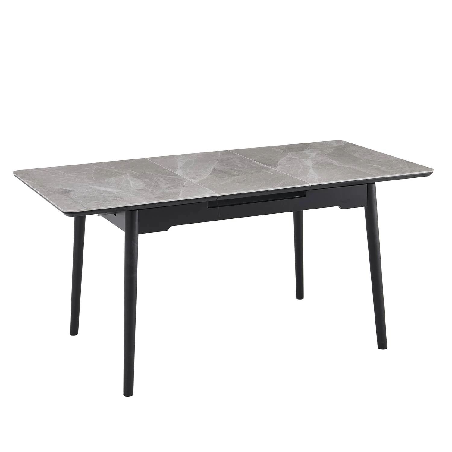 Стіл обідній розкладний Bjorn Torino 120-160x80x76 Italy Grey Glossy