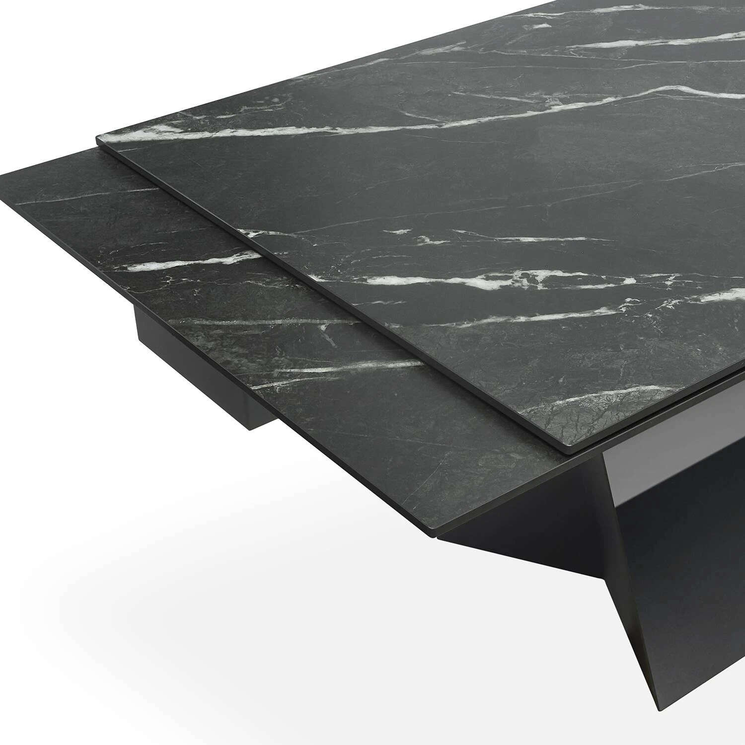 Стіл обідній розкладний Bjorn Edmund 160-240х90х75 Marquina Black Matt