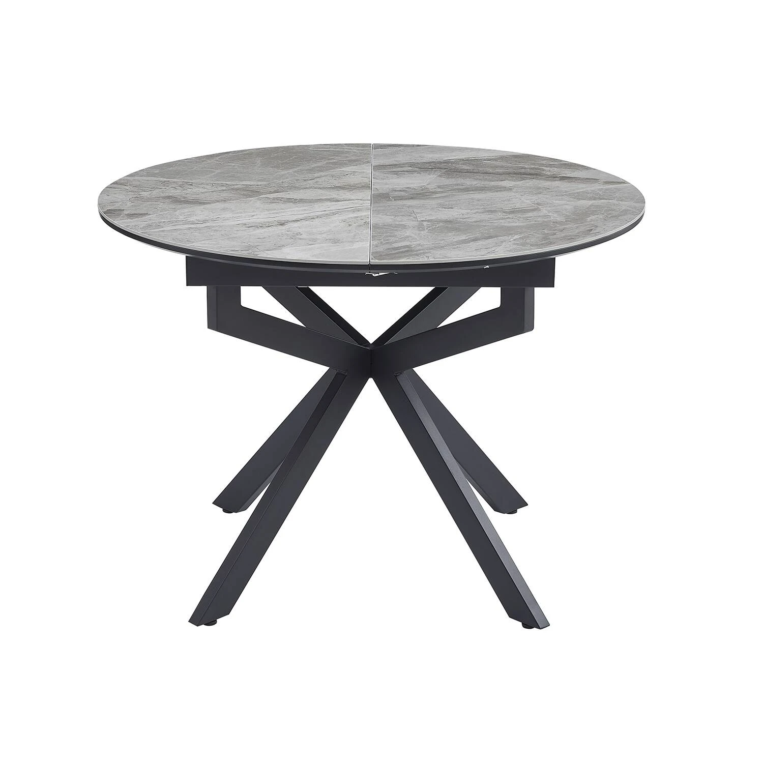 Стіл обідній розкладний Bjorn Atlas 105-138х105х76 Italy grey Glossy
