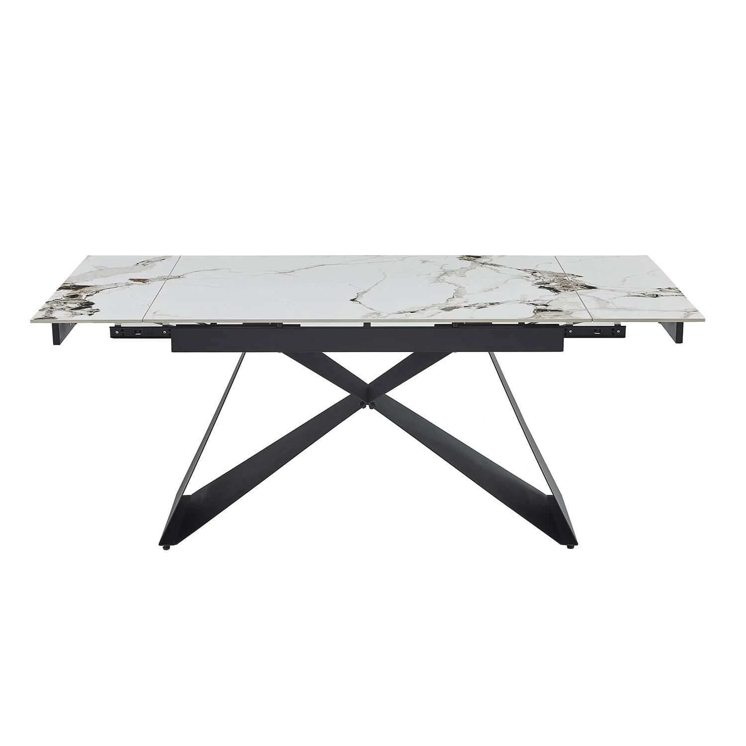 Стіл обідній розкладний Bjorn Roland 120-180x80x76 PP White Glossy