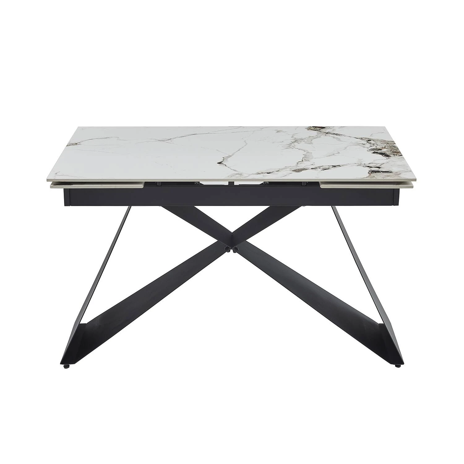 Стіл обідній розкладний Bjorn Roland 120-180x80x76 PP White Glossy