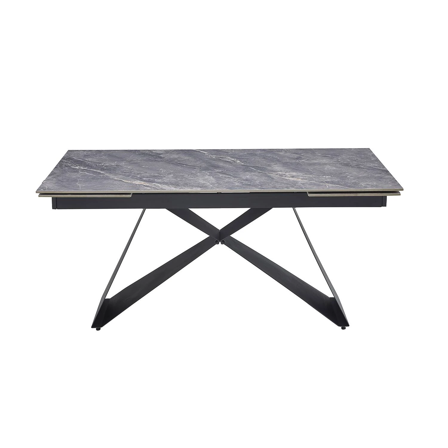 Стіл обідній розкладний Bjorn Roland 160-240x90x76 Bonis Grey Glossy