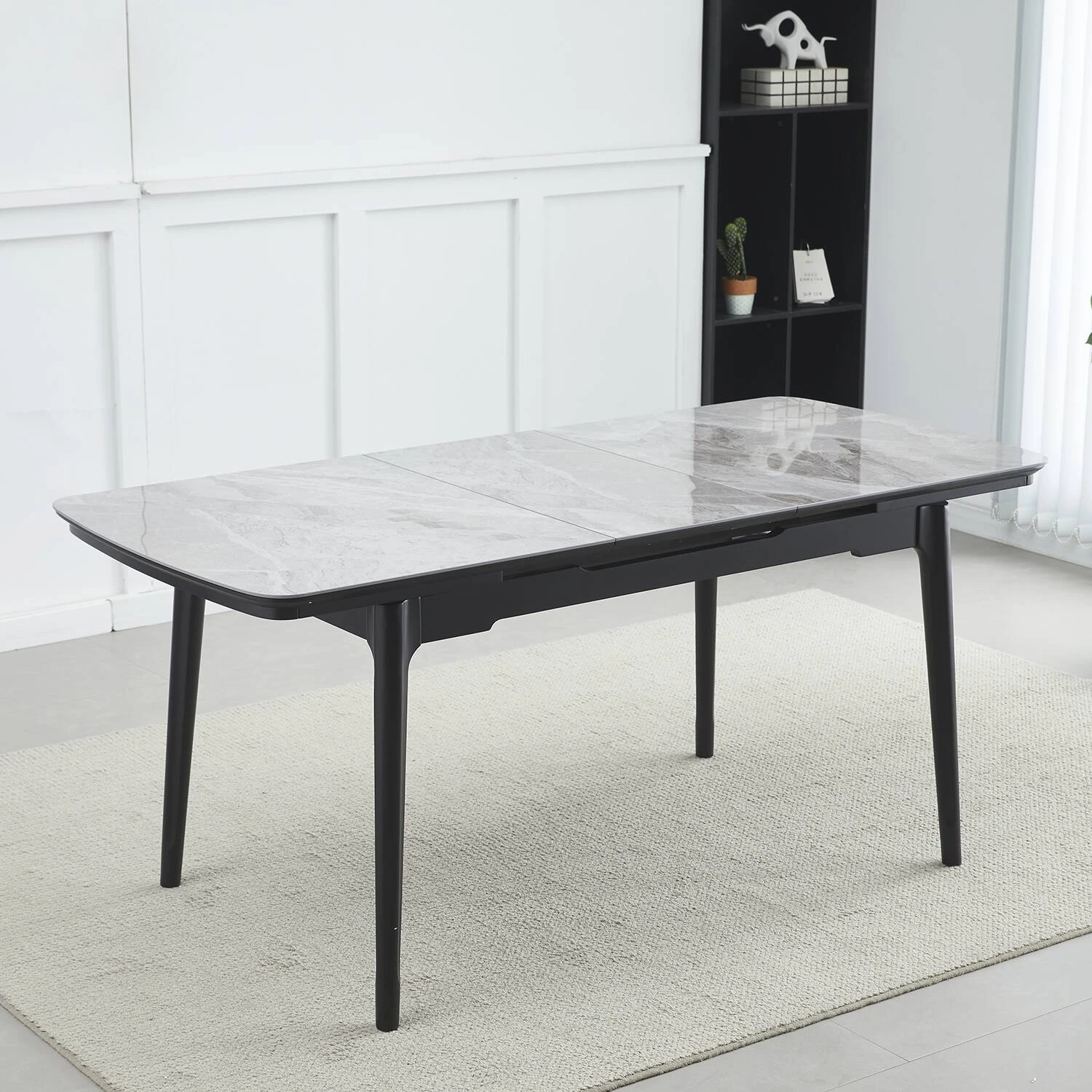 Стіл обідній розкладний Bjorn Askold 140-180х80х76 Italy grey Glossy