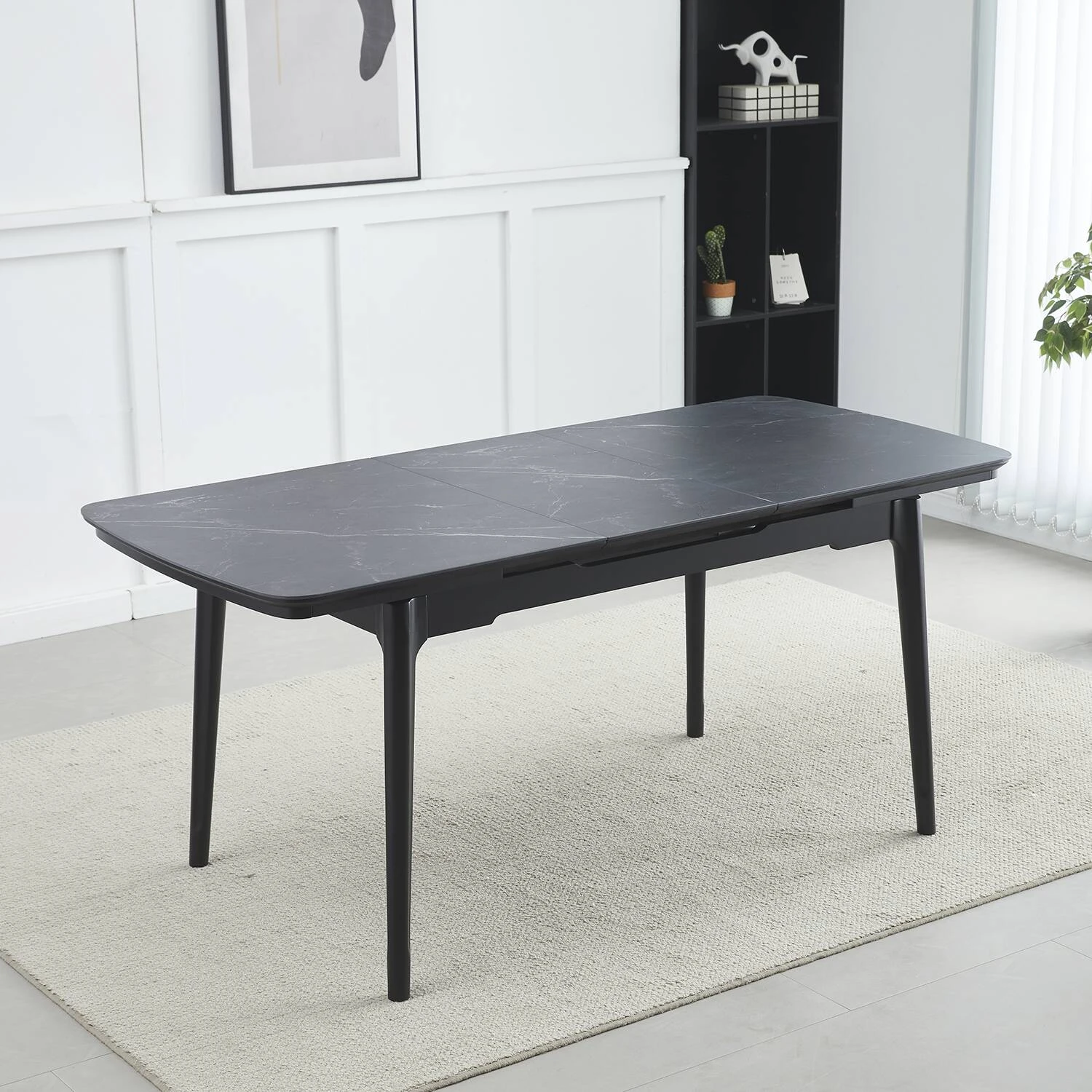 Стіл обідній розкладний Bjorn Askold 140-180х80х76 Shks Black Matt