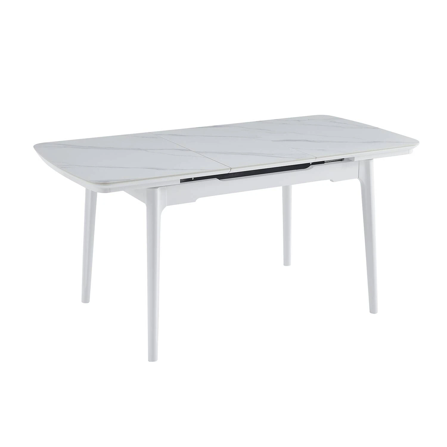 Стіл обідній розкладний Bjorn Askold 120-160х80х76 Snow White Matt (white legs)