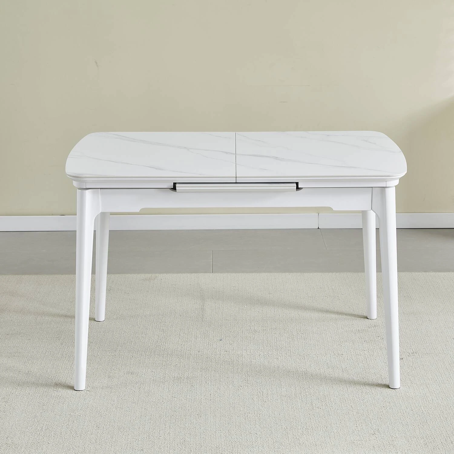 Стіл обідній розкладний Bjorn Askold 120-160х80х76 Snow White Matt (white legs)