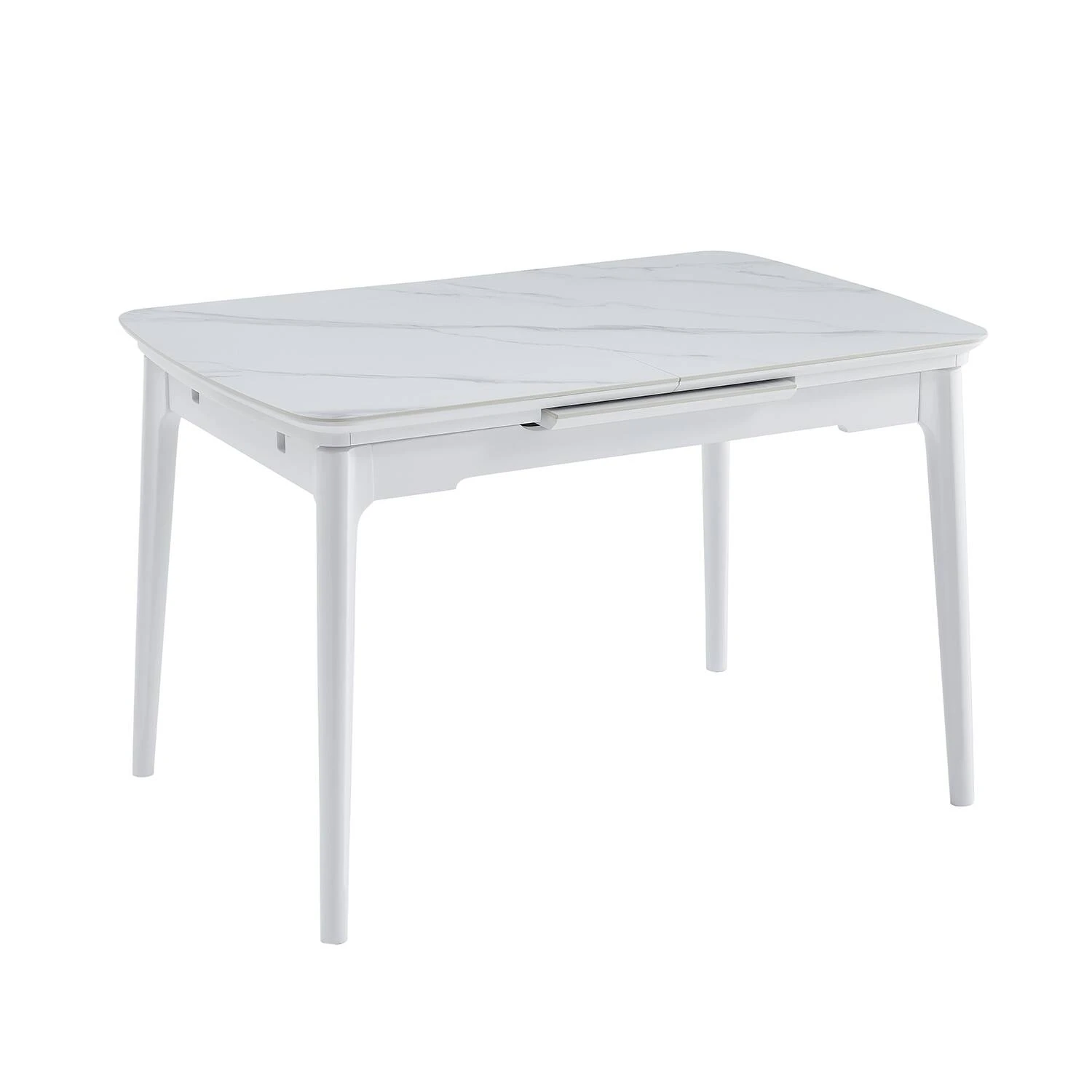 Стіл обідній розкладний Bjorn Askold 140-180х80х76 Snow White Matt (white legs)