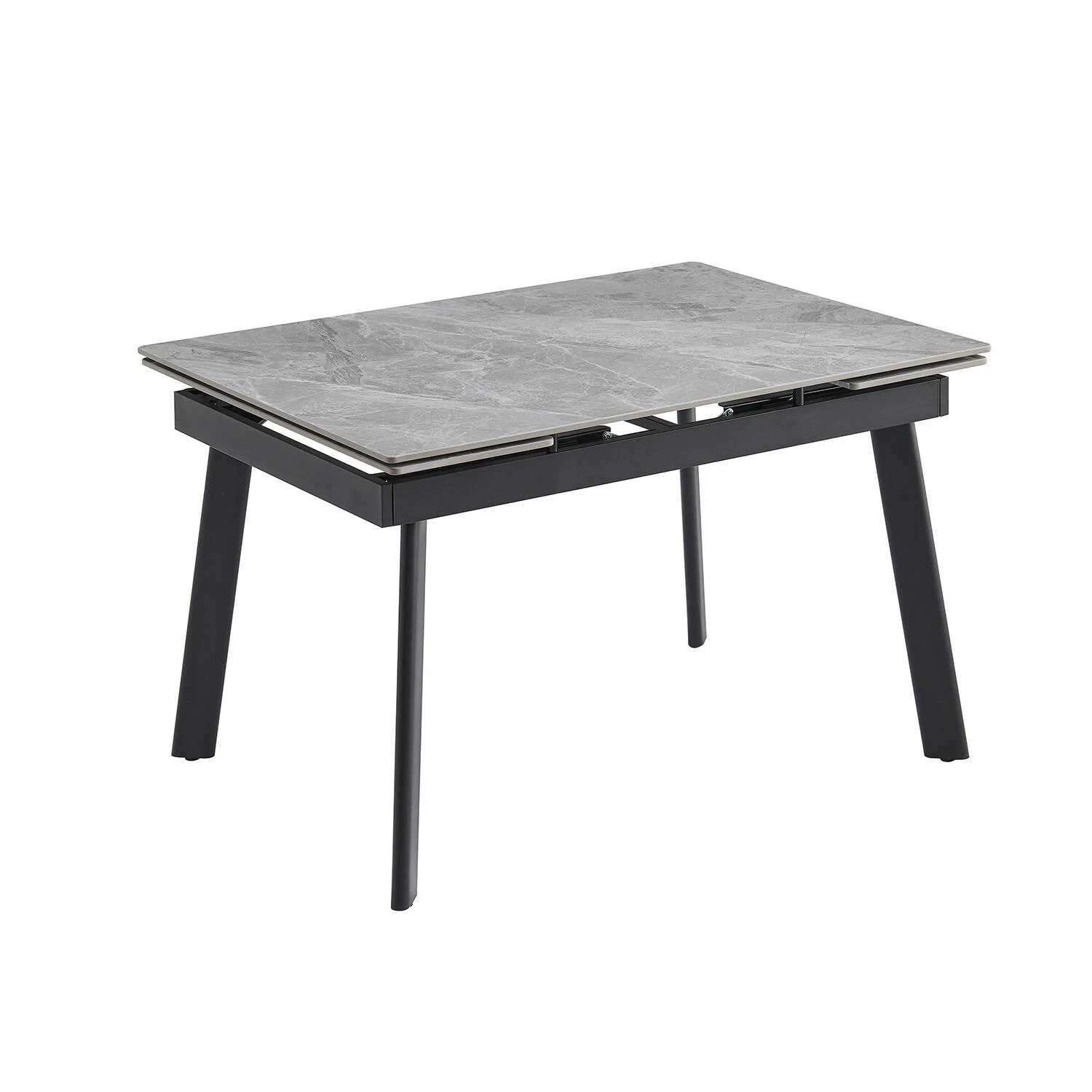 Стіл обідній розкладний Bjorn Velvet 120-180х90х76 Italy grey Glossy