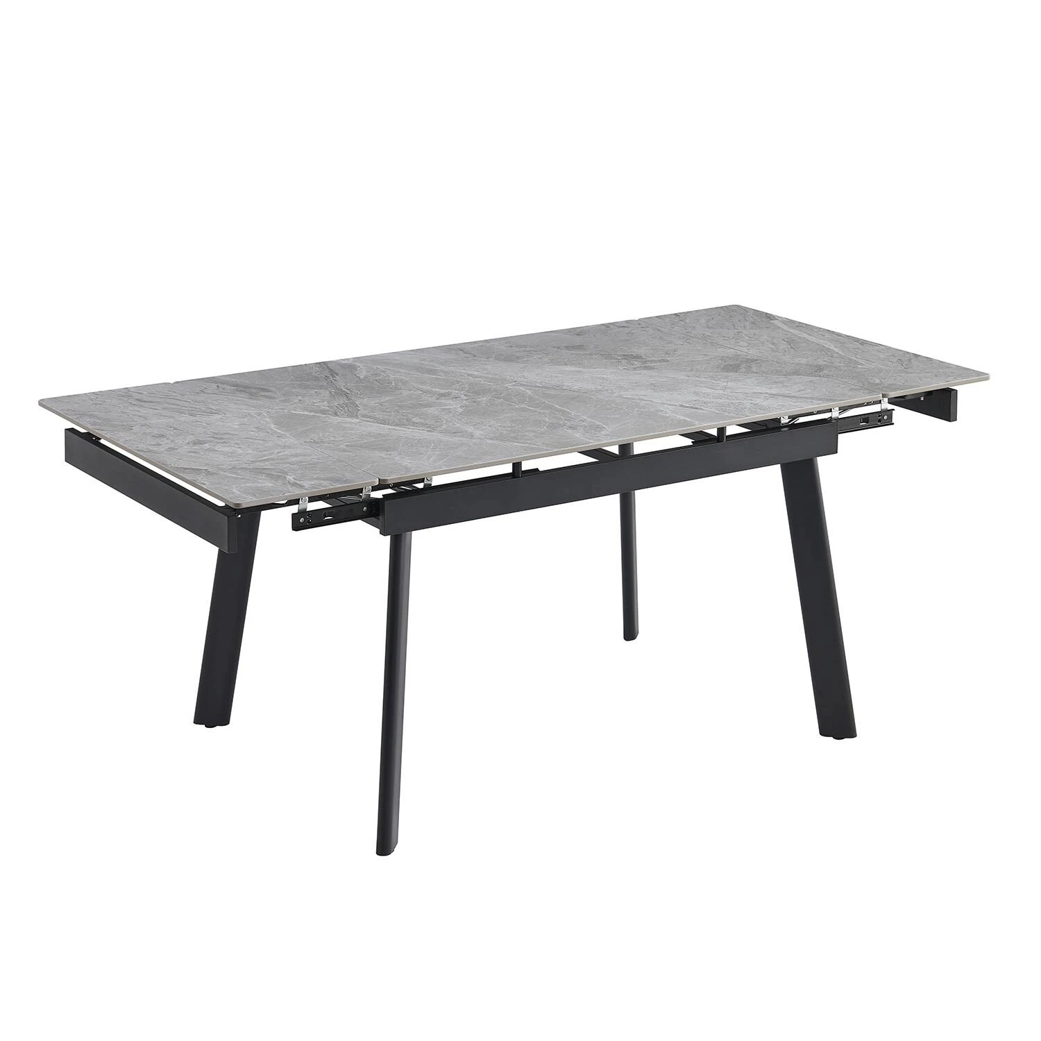 Стіл обідній розкладний Bjorn Velvet 120-180х90х76 Italy grey Glossy