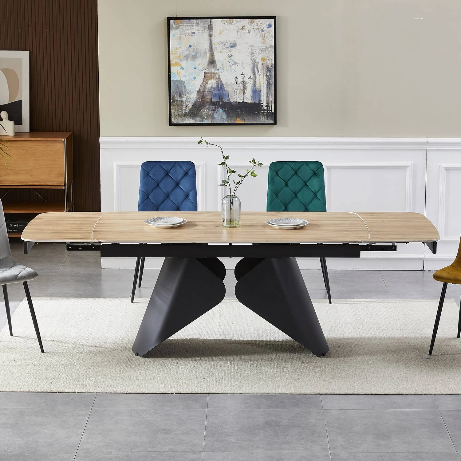 Стіл обідній розкладний Bjorn Hamilton 160-240х90х76 Teak Wood Matt