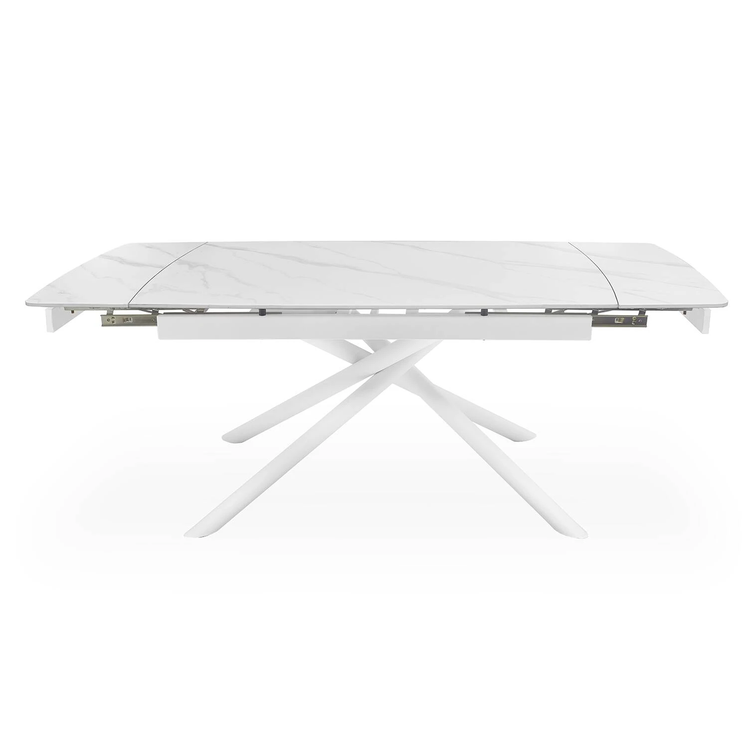 Стіл обідній розкладний Bjorn Philip 140-200х90х75 Snow stone Matt (white legs)