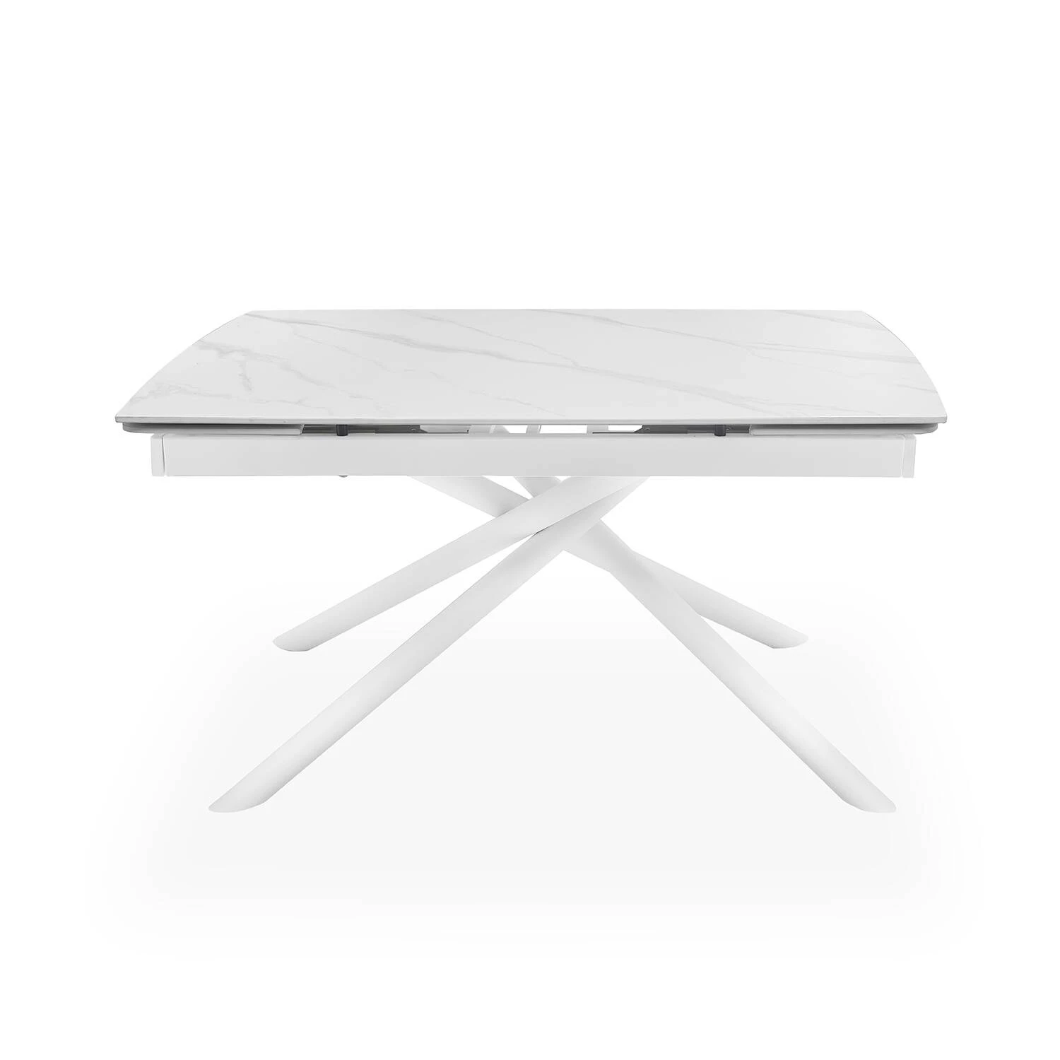 Стіл обідній розкладний Bjorn Philip 140-200х90х75 Snow stone Matt (white legs)