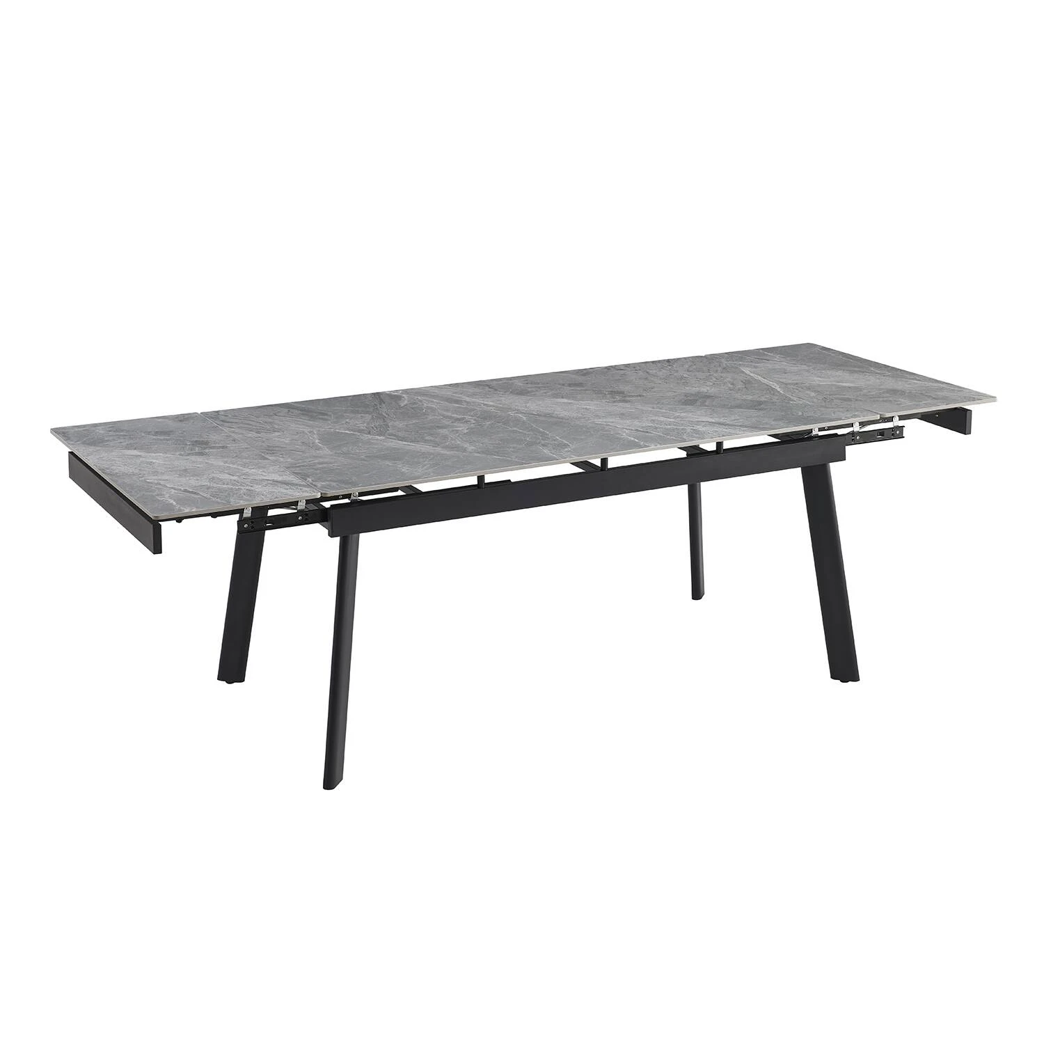 Стіл обідній розкладний Bjorn Velvet 160-240х90х76 Italy grey Glossy