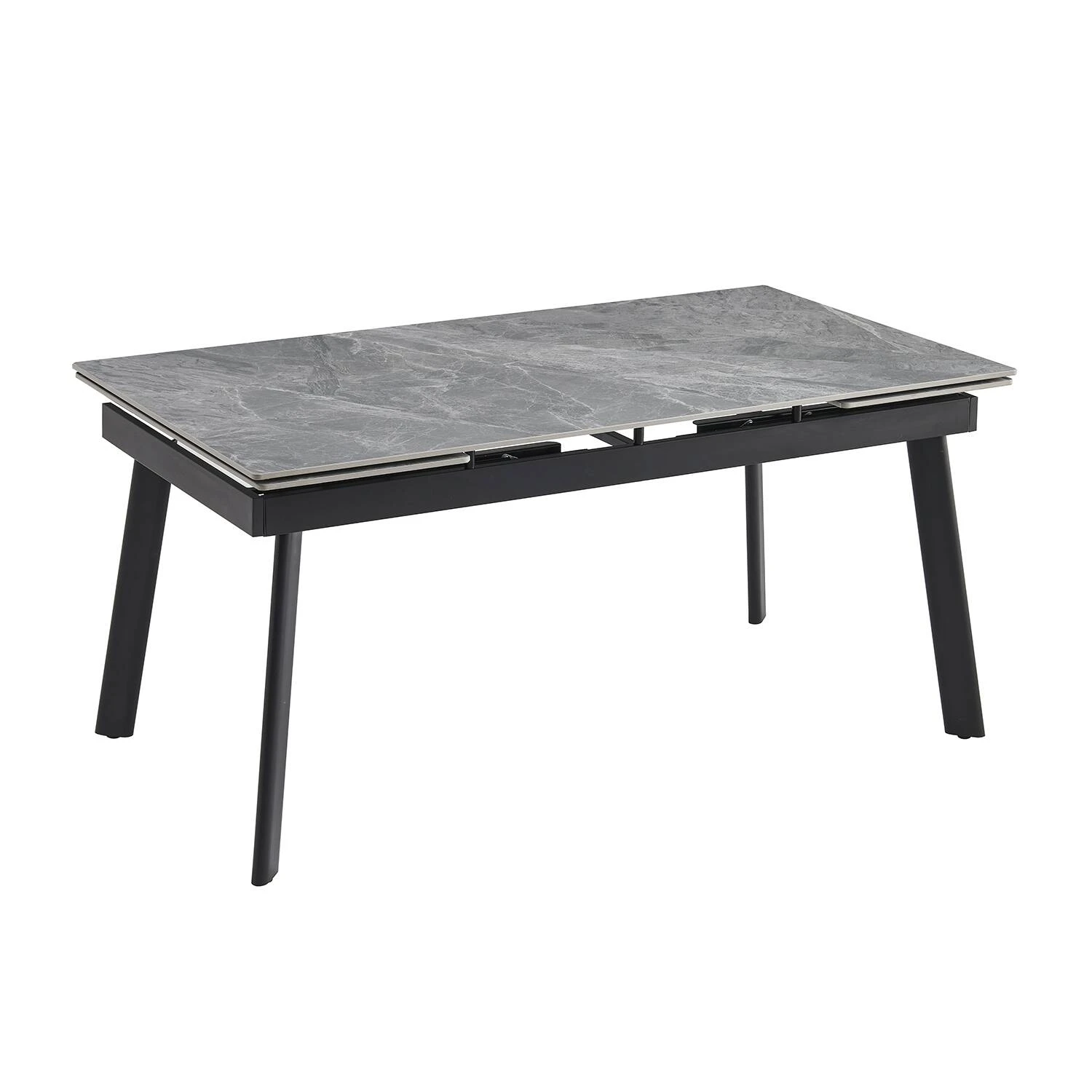 Стіл обідній розкладний Bjorn Velvet 160-240х90х76 Italy grey Glossy
