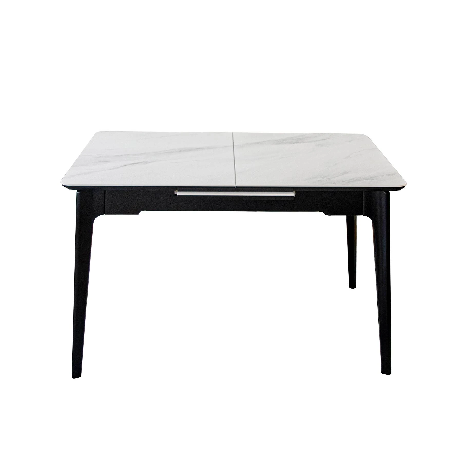 Стіл обідній розкладний Bjorn Askold-S (120-160)х80х75 Silver white silk Matt