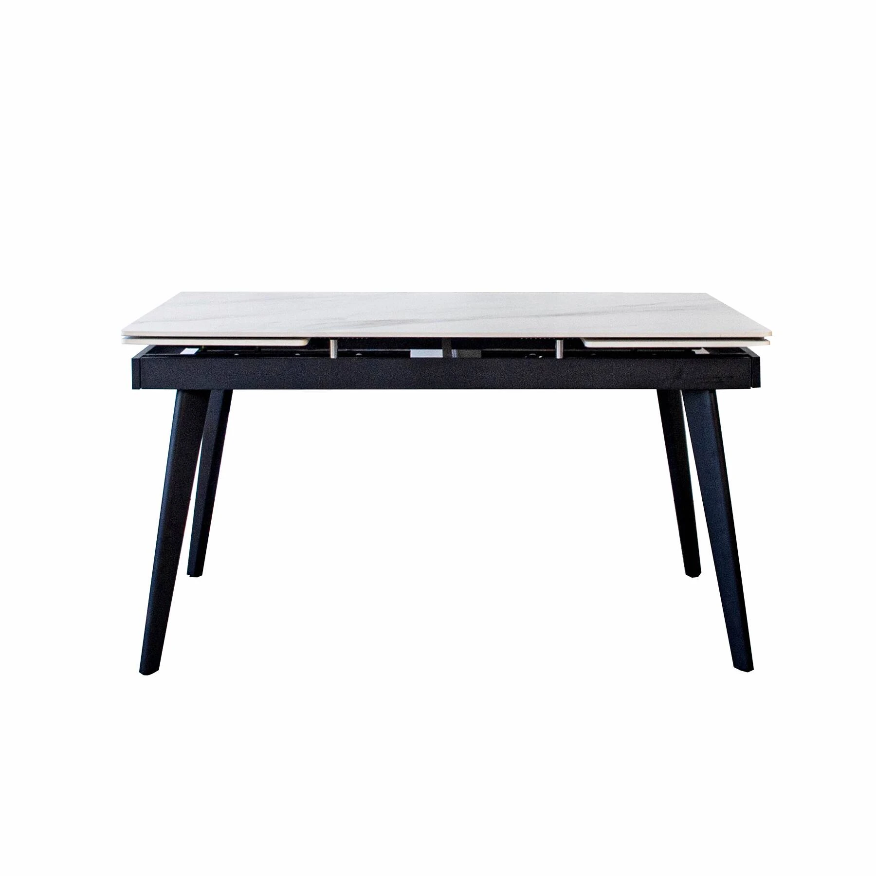 Стіл обідній розкладний Genry-S (140-220)х80х75 Silver White Silk Matt