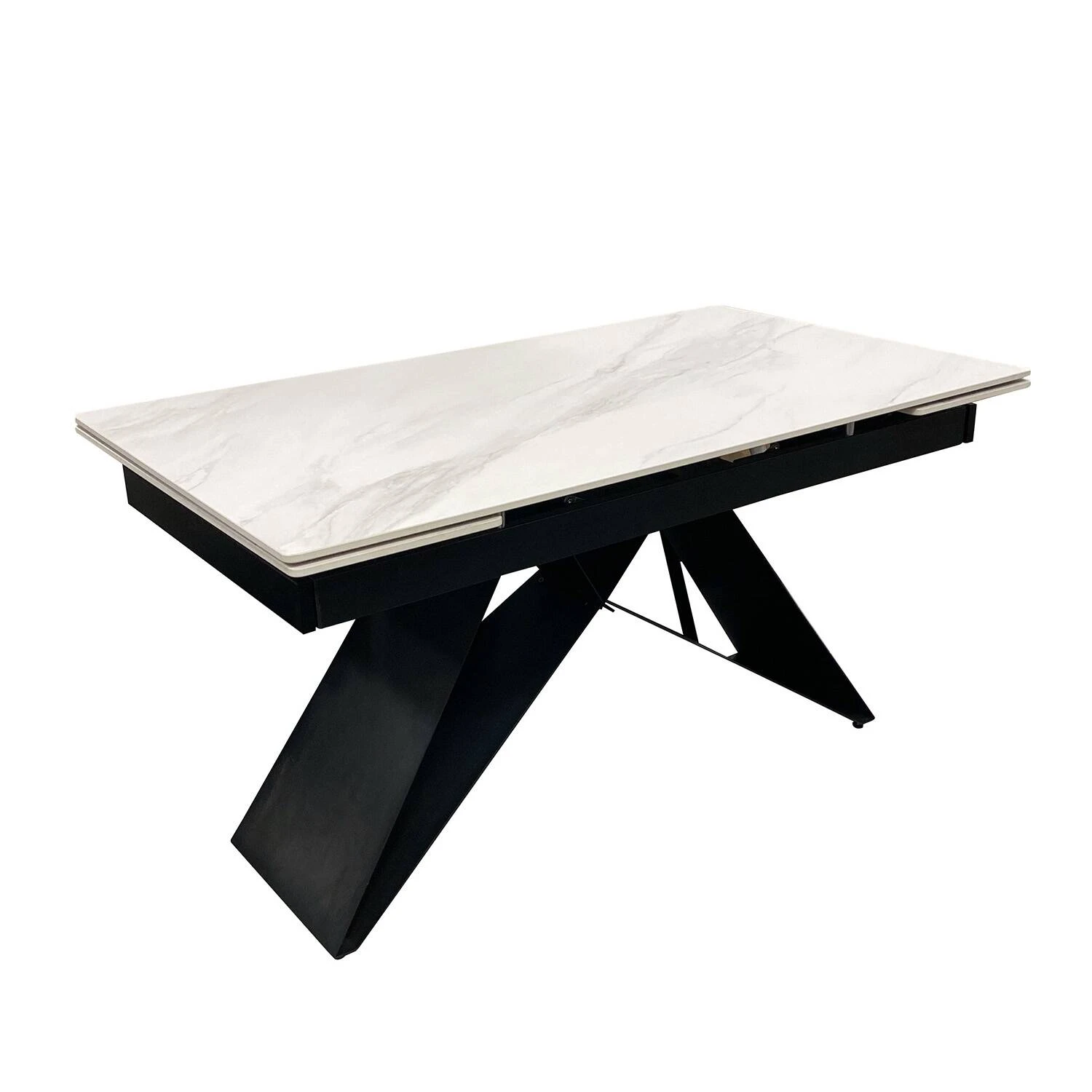 Стіл обідній розкладний Roland (140-200)х80х75 Silver White Silk Matt