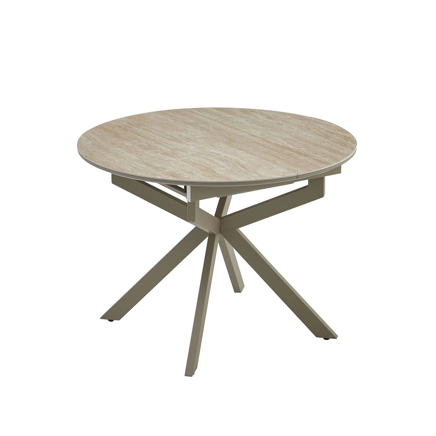 Стіл обідній розкладний Bjorn Atlas 105-138х105х76 Beige Roman Stone Matt (Sahara leg)