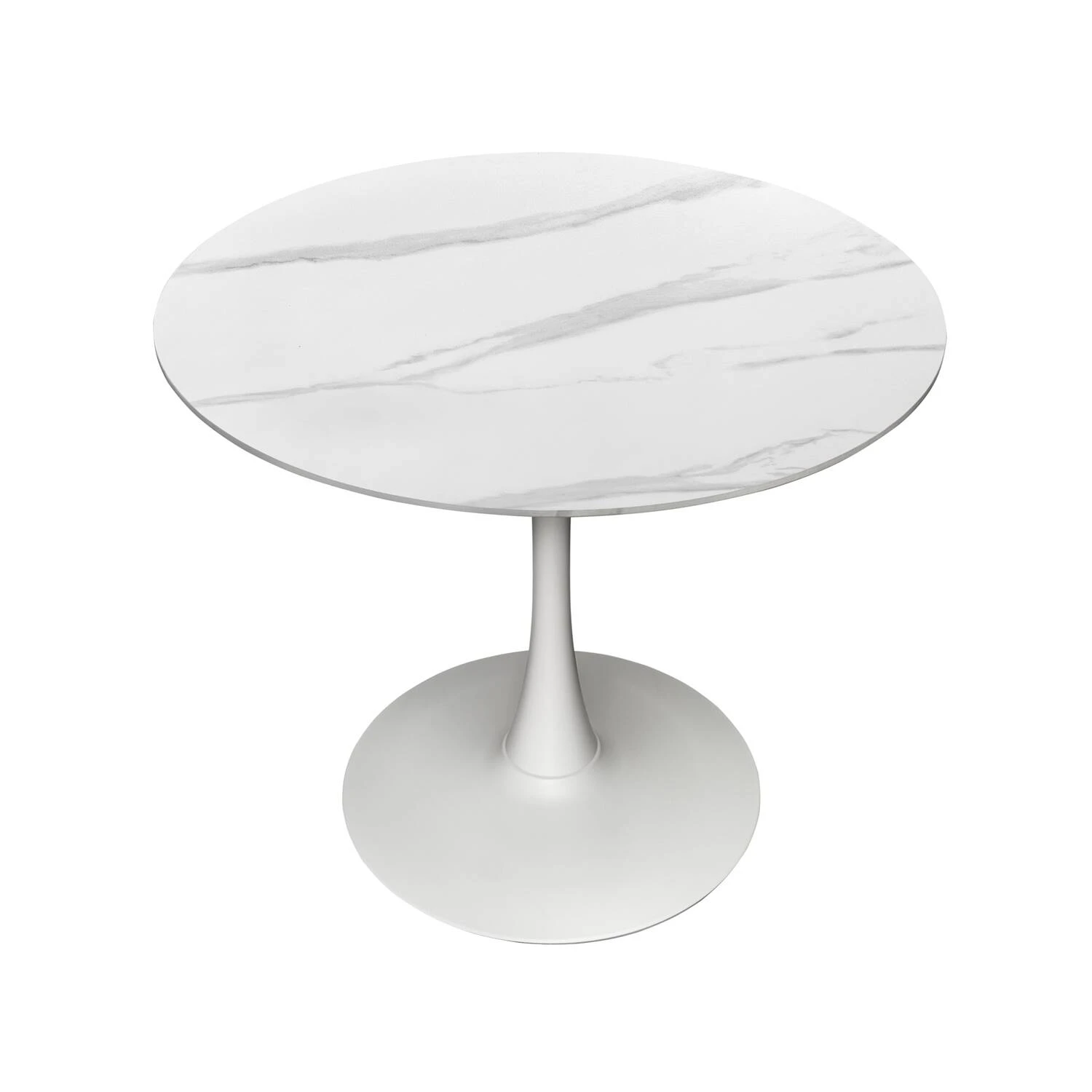 Стіл обідній Bjorn Opal d90хh76 Snow white matt (White leg)