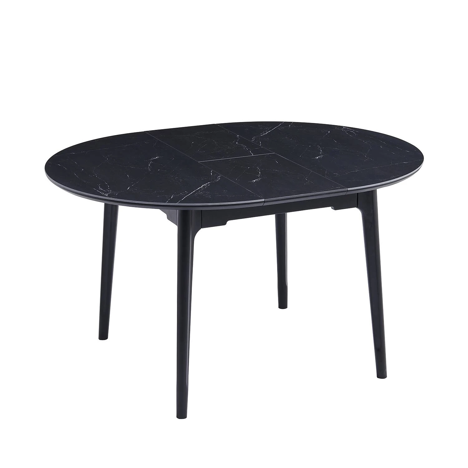 Стіл обідній розкладний Bjorn Askold R 105-135х105х76 Shks Black Matt
